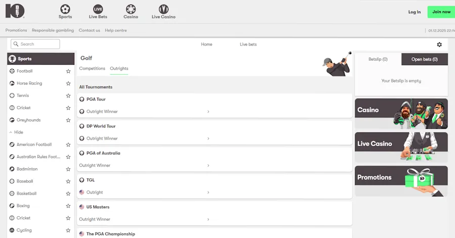 10bet - Top PH sportsbooks offering golf betting