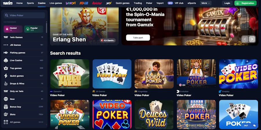 1win - Top 5 Video Poker Casinos in PH