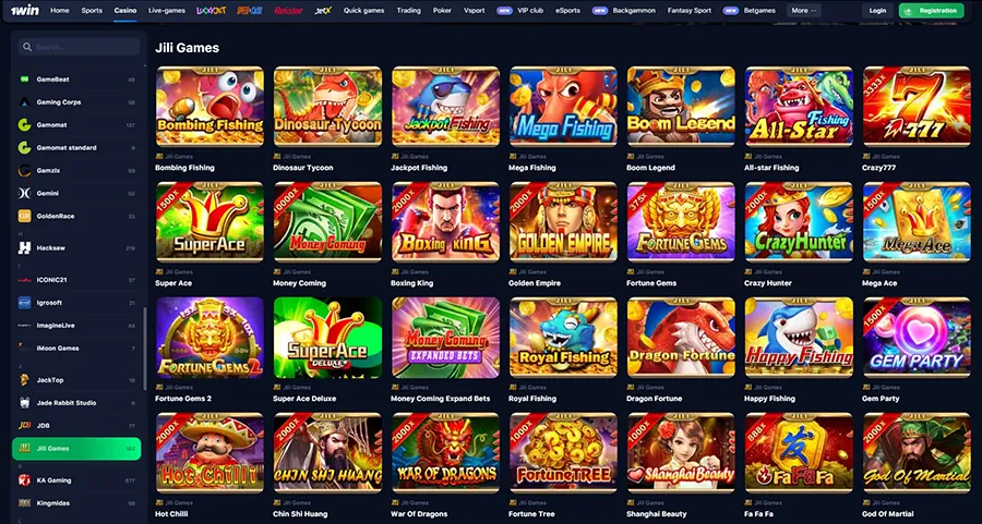 1Win Casino Jili Games in Philippines