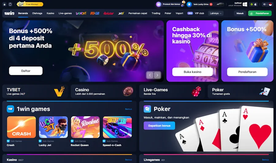 1Win: Best for mobile experience