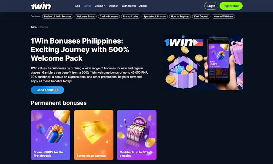 100 PHP Free at 1win – No wagering required