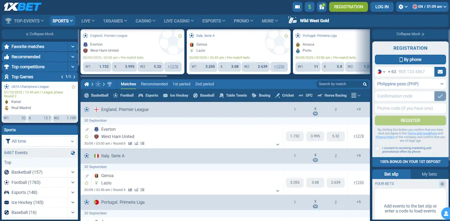 1xBet: Best for live betting features