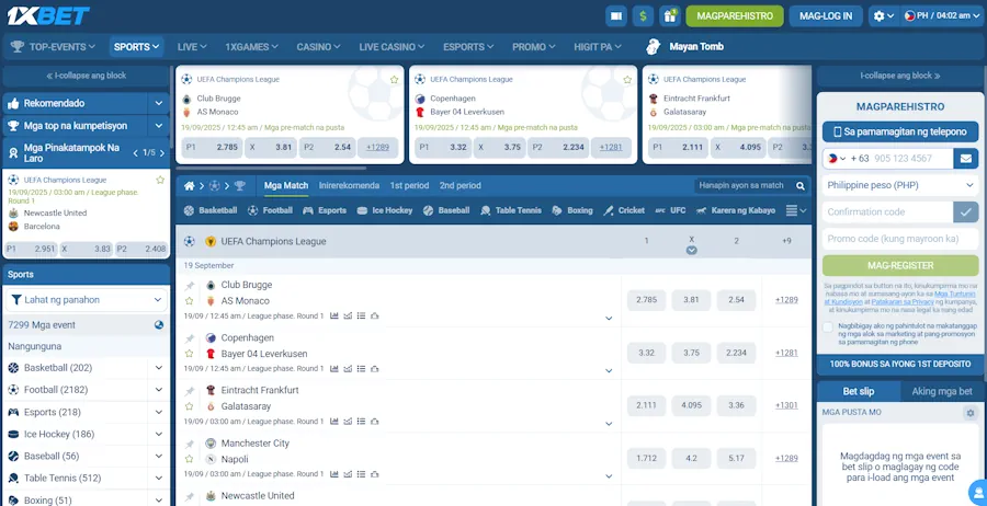 1xBet: Premier platform for high rollers