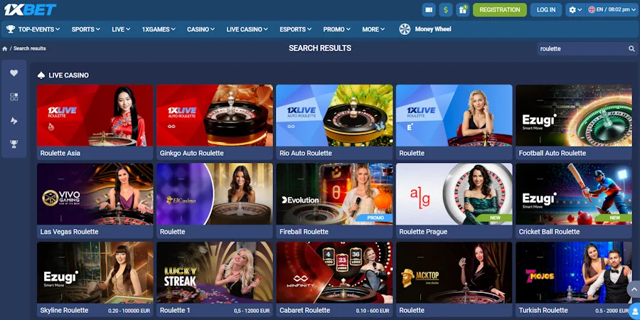 1xBet: Best for mobile roulette experience