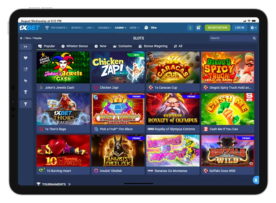 1xBet – Best for slots and video poker