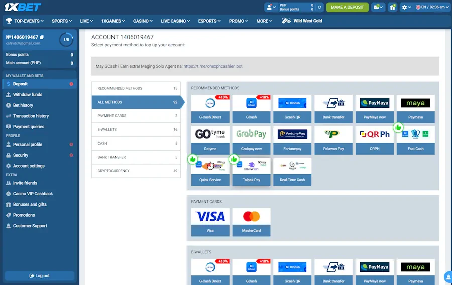 1xBet – Best for casino variety