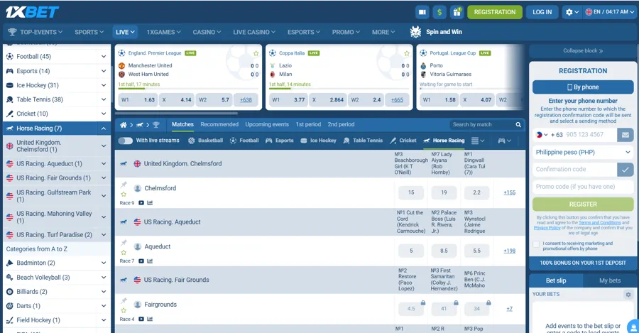 1xBet - Trusted Horse Racing Betting Sites