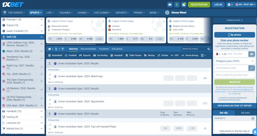 1xBet - Trusted Betting Sites for Ryder Cup