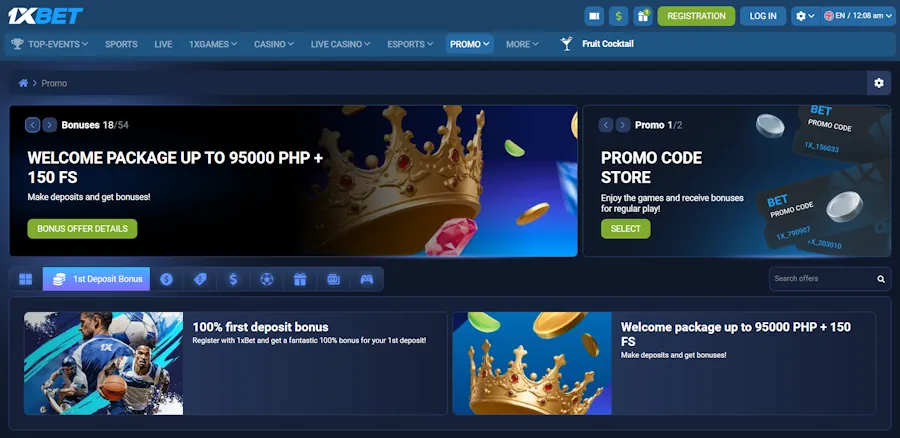 1xBet – Up to ₱86,000 + 150 Free Spins