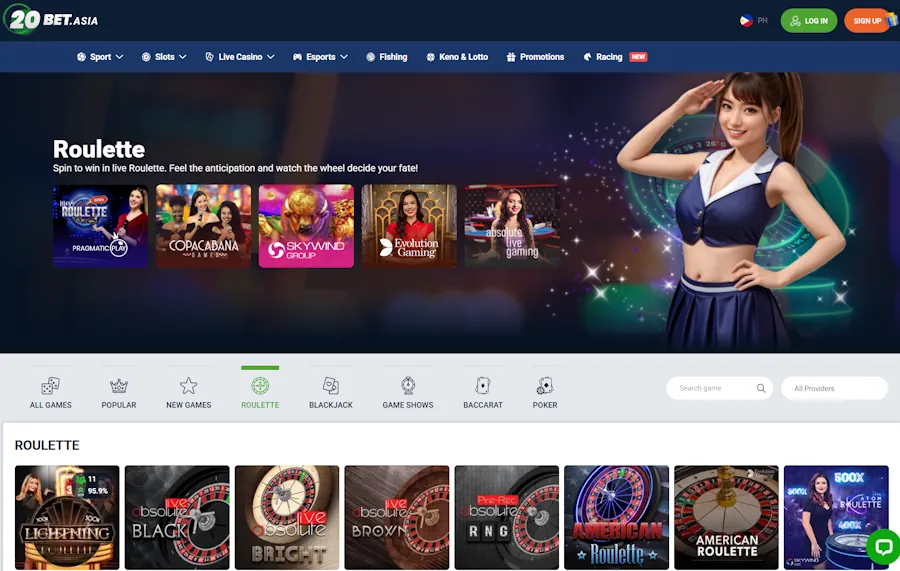 20Bet: Highest RTP European roulette games