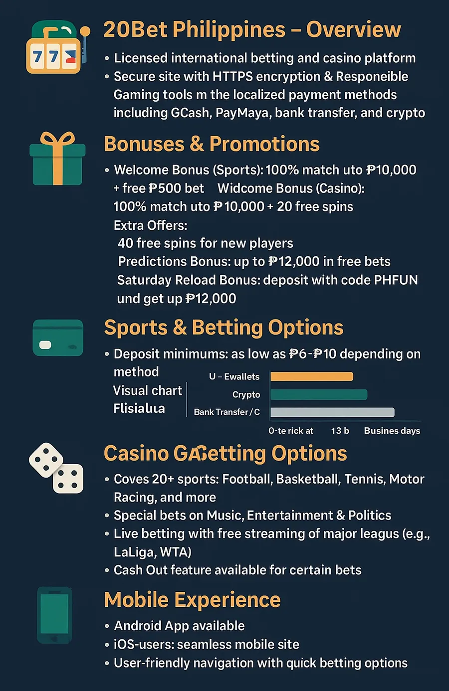 20Bet Final Verdict: Easy Payments and Attractive Features