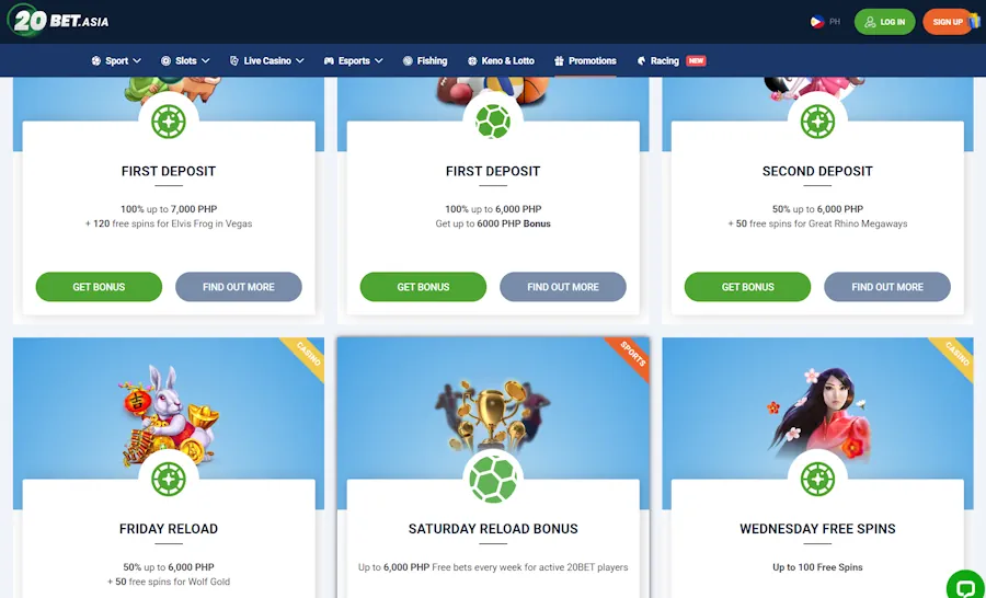 200 PHP Free at 20bet – 20x wagering, slots only