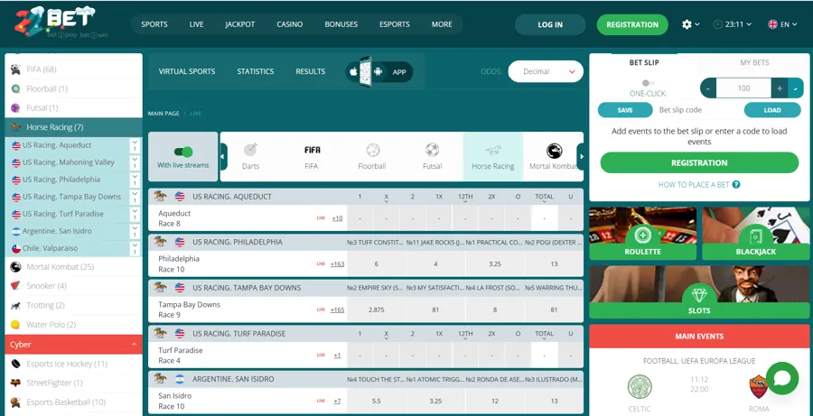 22Bet - Best Betting Sites for Breeders' Cup