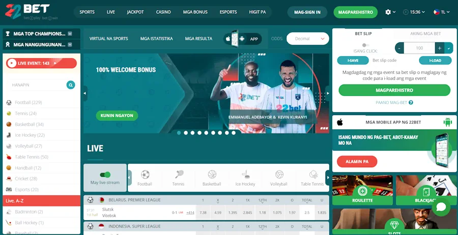 22bet – Trusted payment options and mobile experience