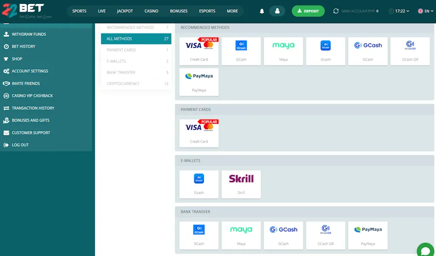 22Bet: Best for Fast Withdrawals