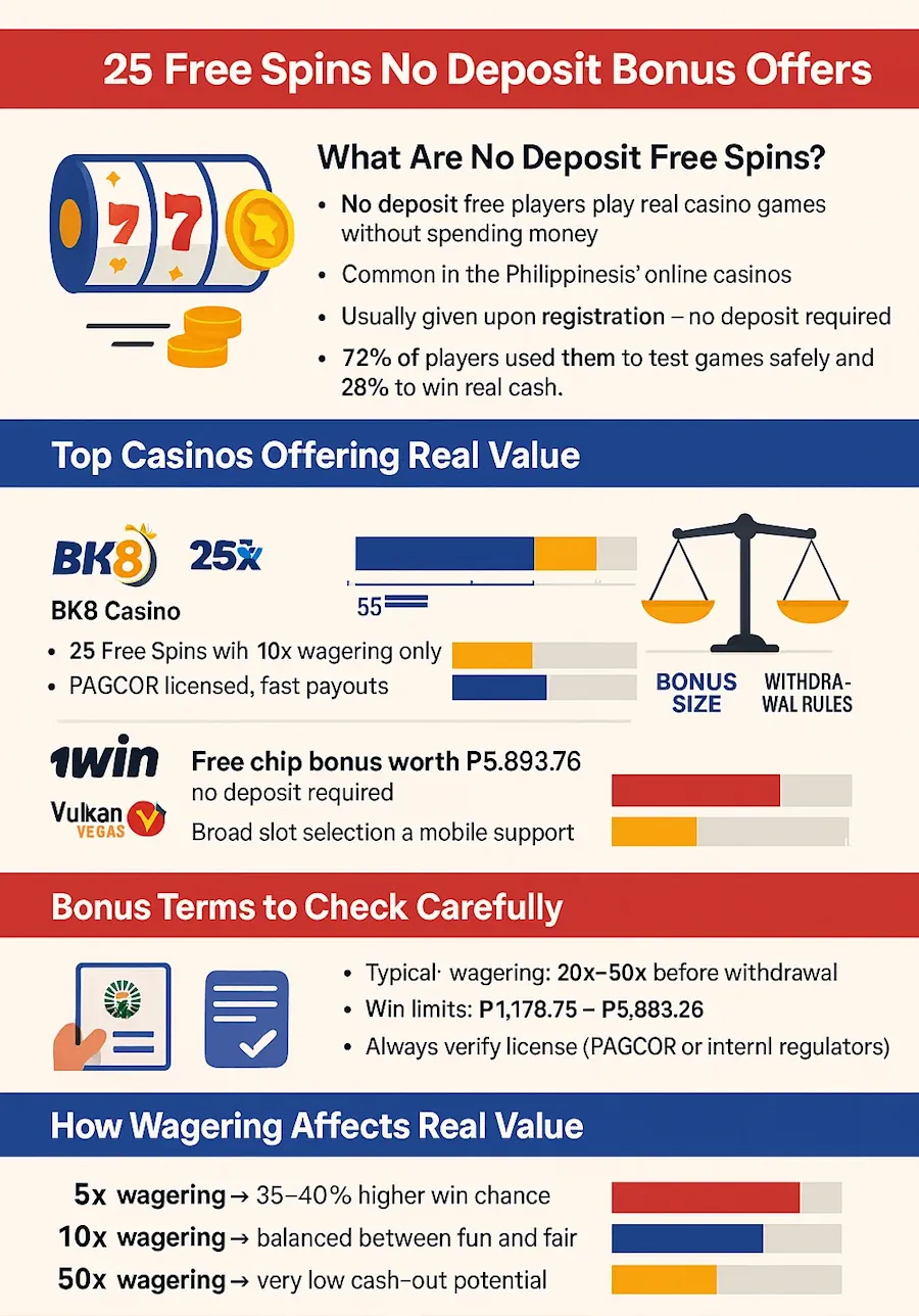 25 Free Spins No Deposit Bonus Offers