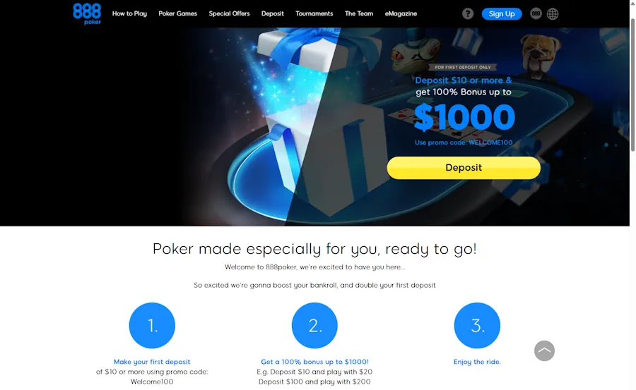 888Poker – $88 No Deposit Bonus + Loyalty Points