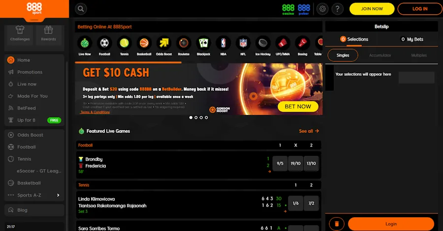 888Sports - Best golf betting sites