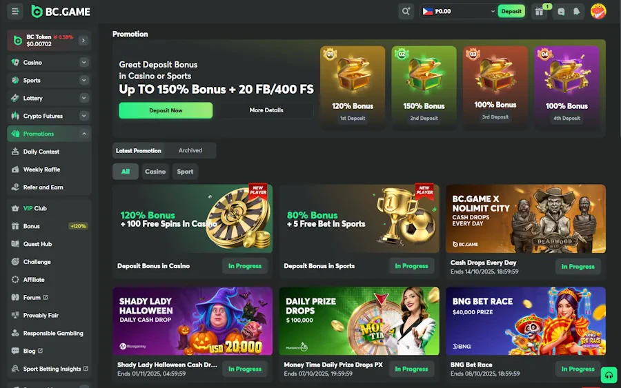 BCgame-Top Casino Sites with 200 Free Spins in the Philippines