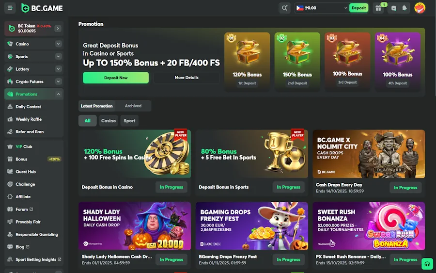 BC.Game - Best 300 Free Spins No Deposit Bonus Offers in PH