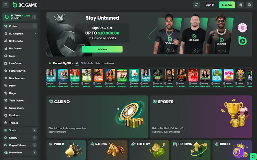 BC.Game: Industry-leading 98.2% RTP for table games