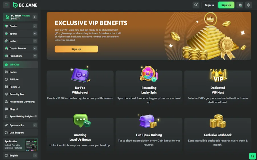 BC.GAME: Industry-leading VIP rewards
