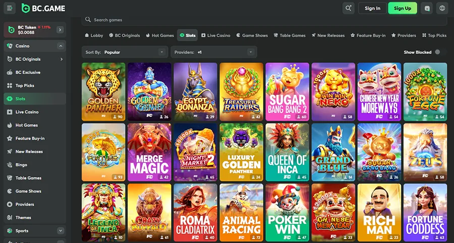 BC.Game Online Casino Fa Chai provider slots