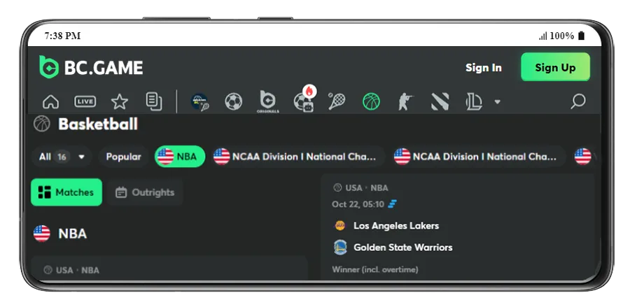BC.Game – Best for User Interface and Mobile Experience