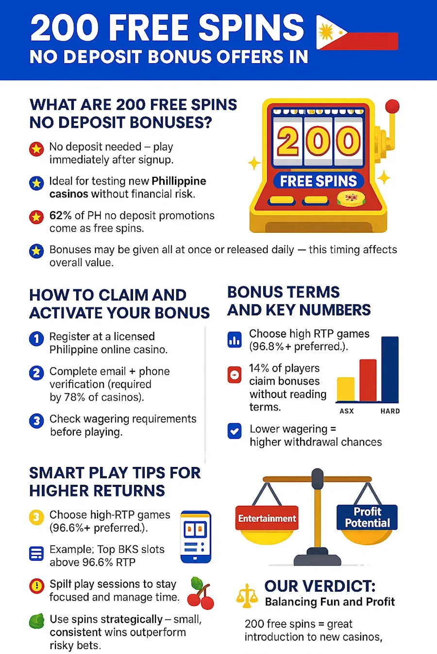 200 Free Spins No Deposit Bonus Offers in PH