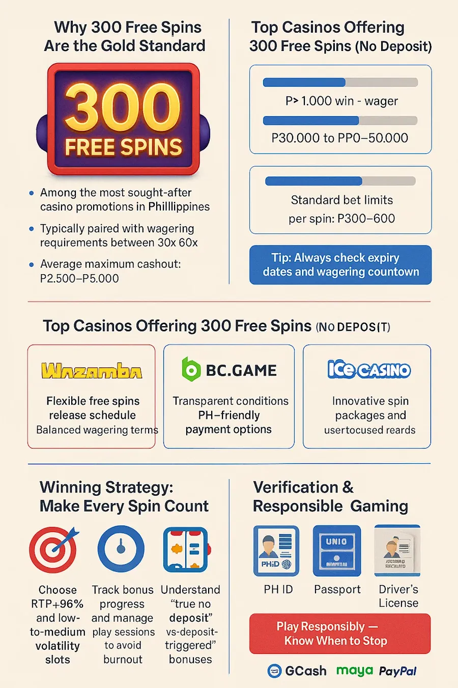 Best 300 Free Spins No Deposit Casinos in PH