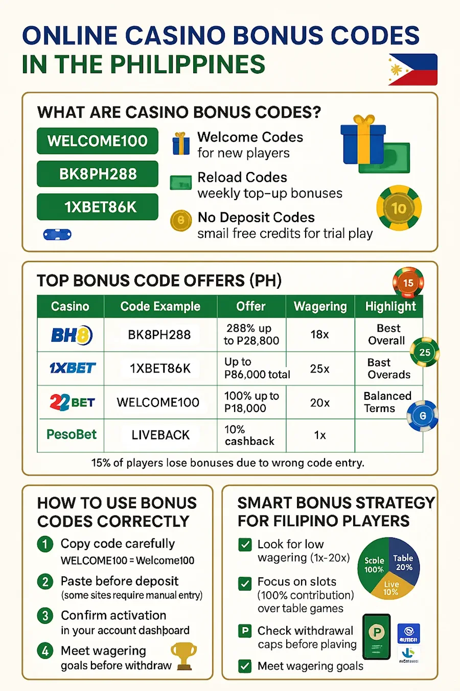 Online Casino Bonus Codes in PH