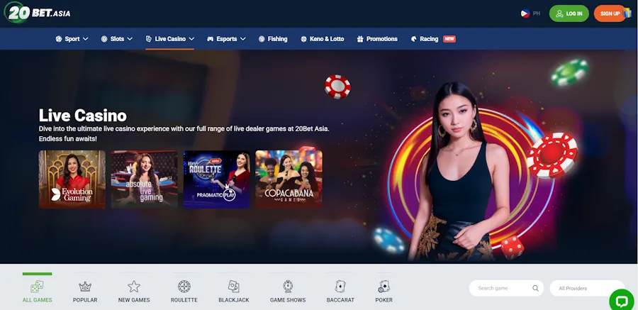 20Bet Best Live Online Casino