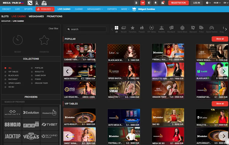 Mega Pari Best Live Online Casino