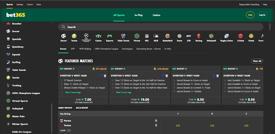 BET365: Best for mobile betting experience