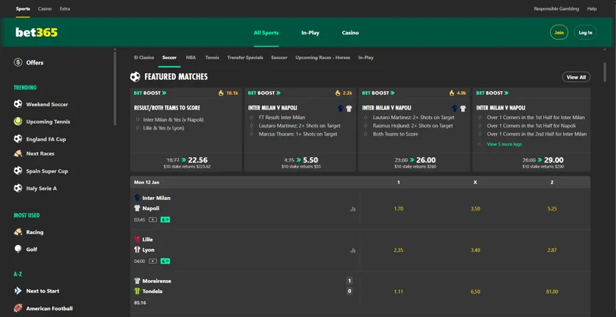 Bet365 – Best for live streaming