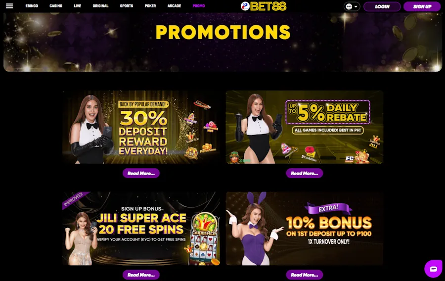Bet88 – 100% up to ₱8,888 + cashback