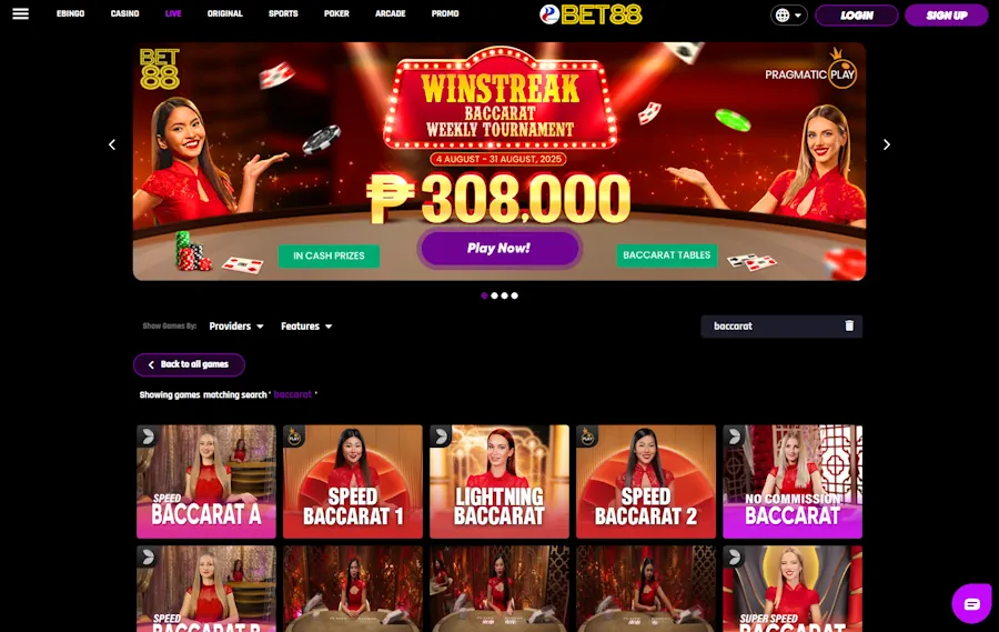 Casinos with Live Baccarat in Philippines