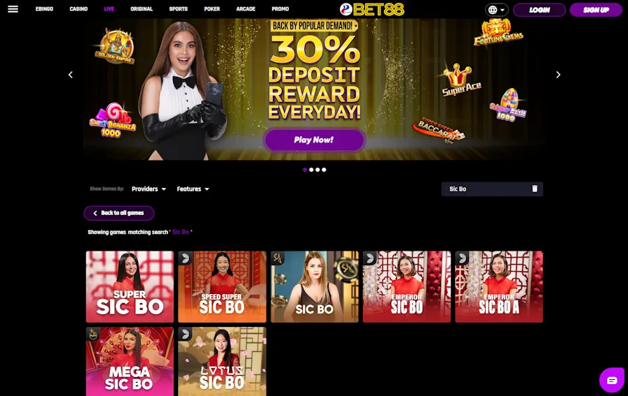Bet88 - Best Online Sic Bo Casinos in PH