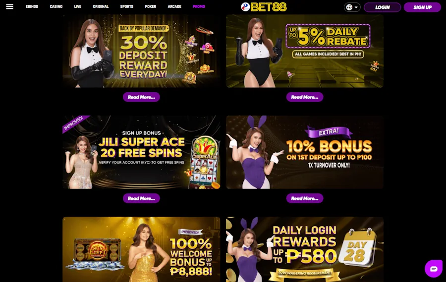Bet88 – 100% up to 8,888 PHP + 88 PHP