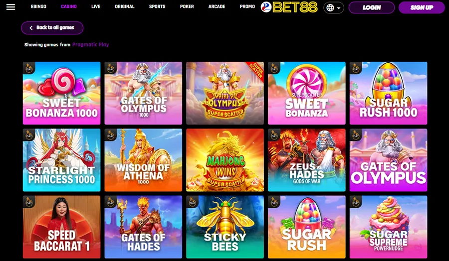Bet88 Casino Pragmatic Play slots