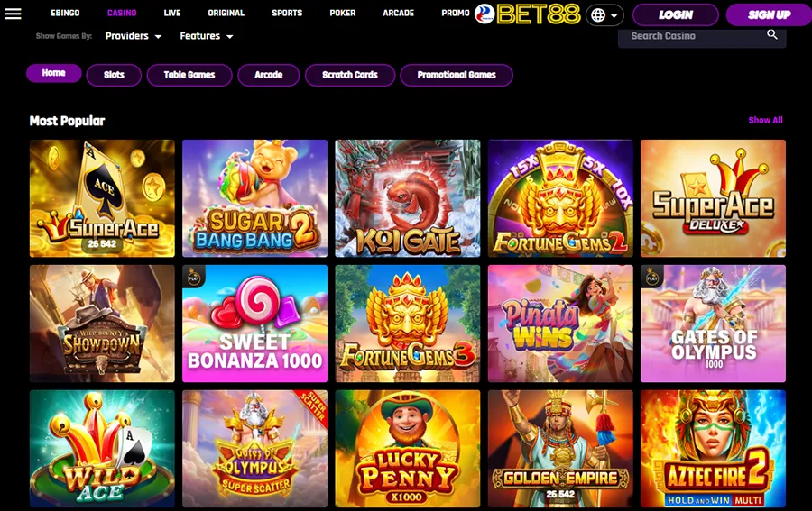 Bet88 Casino Spade Gaming provider slots