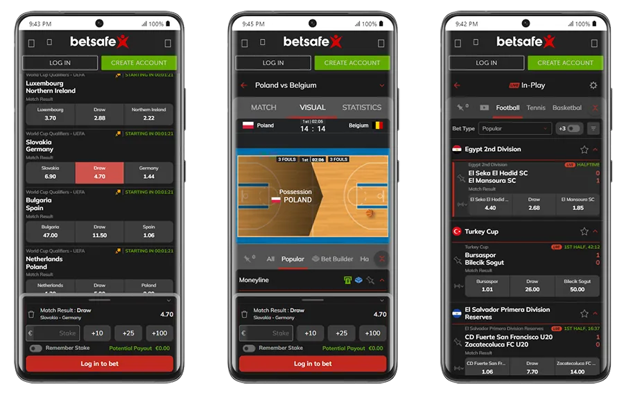 Betsafe – Great for live betting and UI