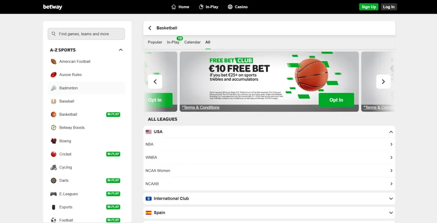 Betway - Top NBA Betting Sites in the Philippines