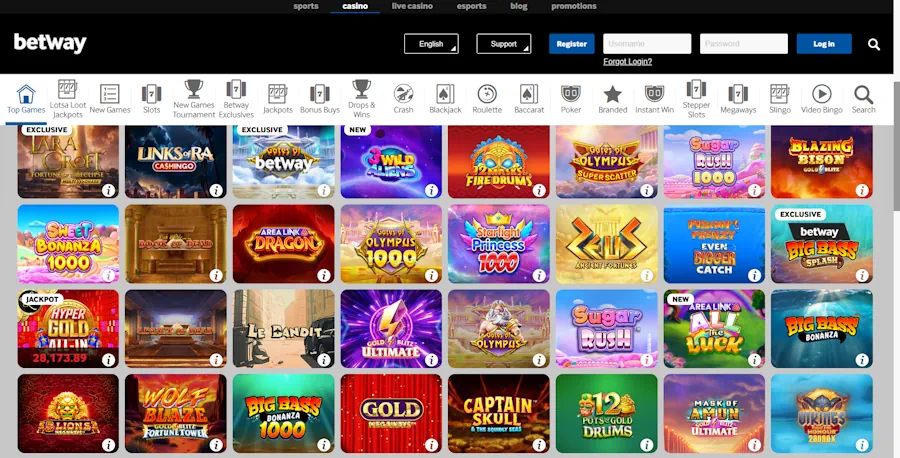 Betway: Premium slots with no betting caps