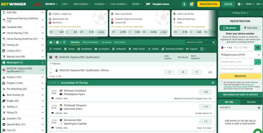 BetWinner - Top Online Betting Sites for Motorsport