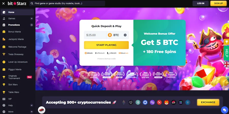BitStarz – Best arcade-style and lottery game selection