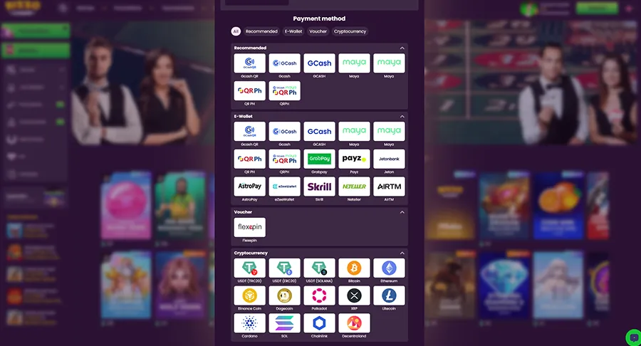 Bizzo Casino Payment Methods
