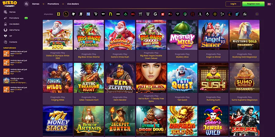 Bizzo Casino Pragmatic Play slots