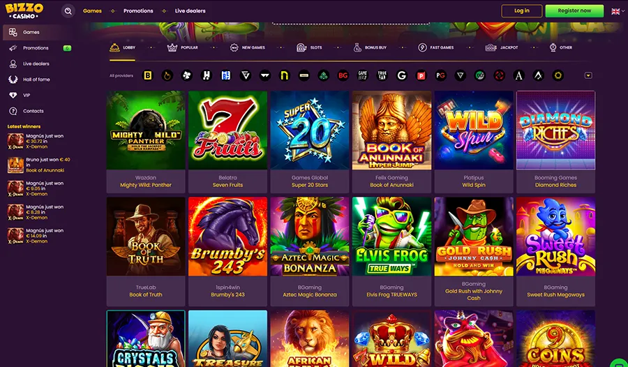 Bizzo casino slots PG Soft provider for Filipino Players