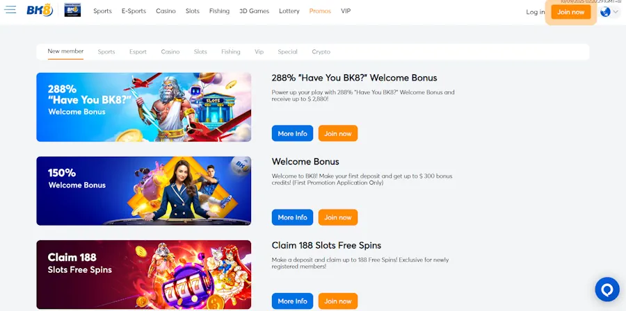 BK8 – Best for bonuses and live casino online Singapore